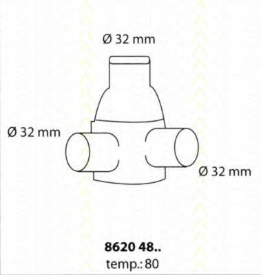 TRISCAN 86204880 Термостат, охолоджуюча рідина