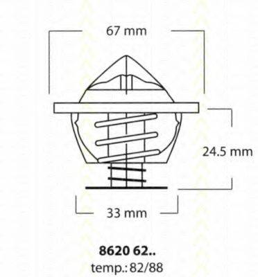 TRISCAN 86206282 Термостат, охолоджуюча рідина