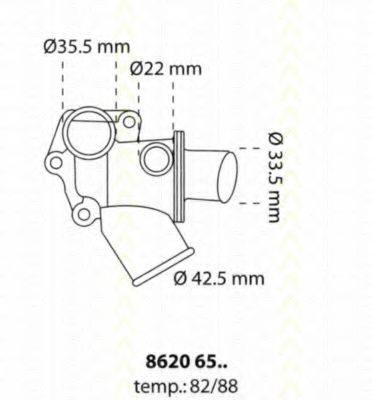 TRISCAN 86206582 Термостат, охолоджуюча рідина