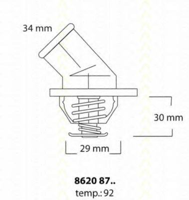 TRISCAN 86208792 Термостат, охолоджуюча рідина