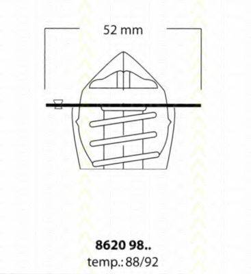 TRISCAN 86209892 Термостат, охолоджуюча рідина