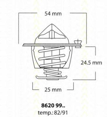 TRISCAN 86209991 Термостат, охолоджуюча рідина