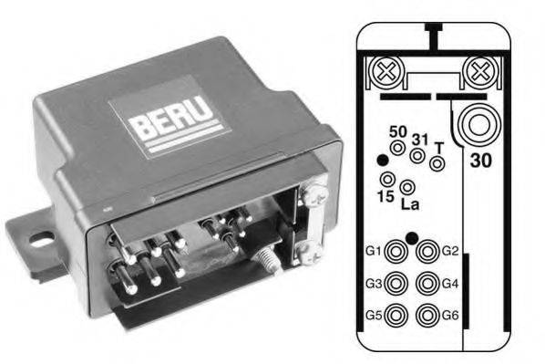 BERU GR076 Блок керування, час розжарювання