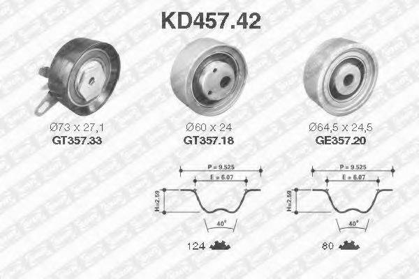 SNR KD45742 Комплект ременя ГРМ