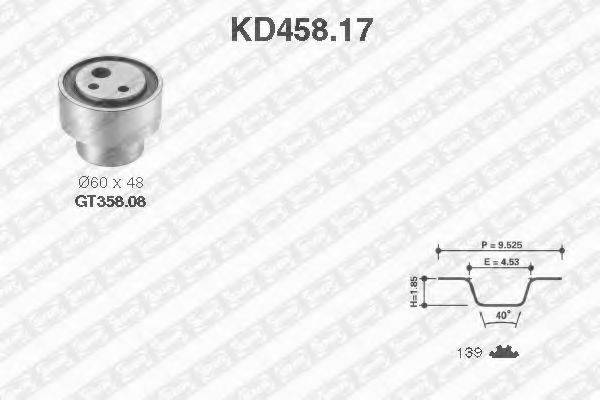 SNR KD45817 Комплект ременя ГРМ