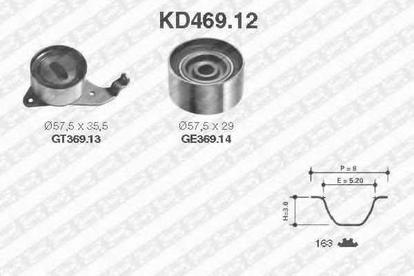 SNR KD46912 Комплект ременя ГРМ