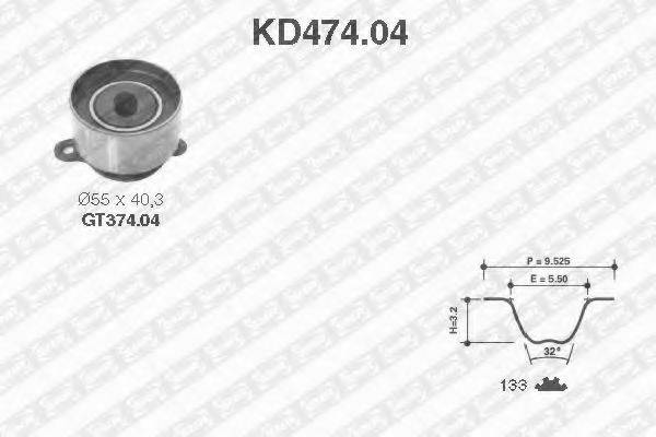 SNR KD47404 Комплект ременя ГРМ