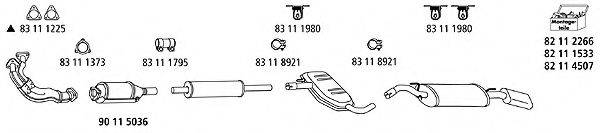 HJS VW974 Система випуску ОГ