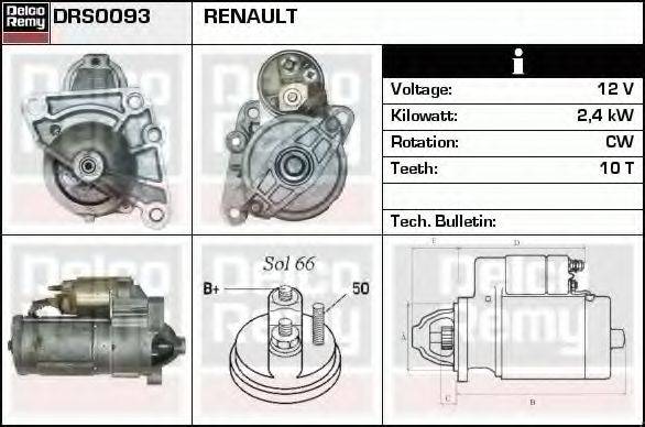 DELCO REMY DRS0093 Стартер