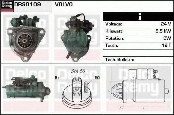 DELCO REMY DRS0109 Стартер