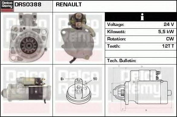 DELCO REMY DRS0388 Стартер