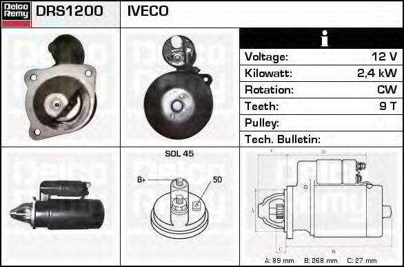 DELCO REMY DRS1200 Стартер