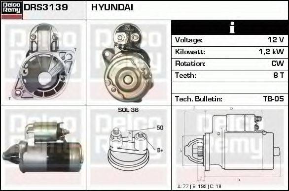 DELCO REMY DRS3139 Стартер