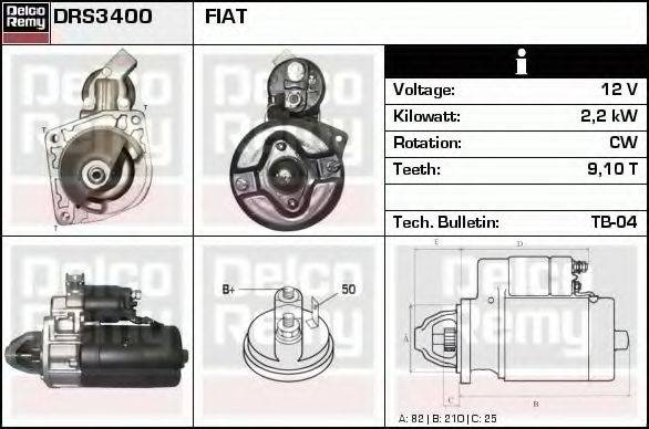 DELCO REMY DRS3400 Стартер