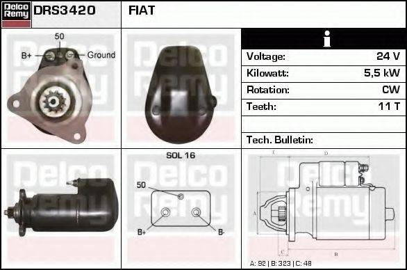 DELCO REMY DRS3420 Стартер