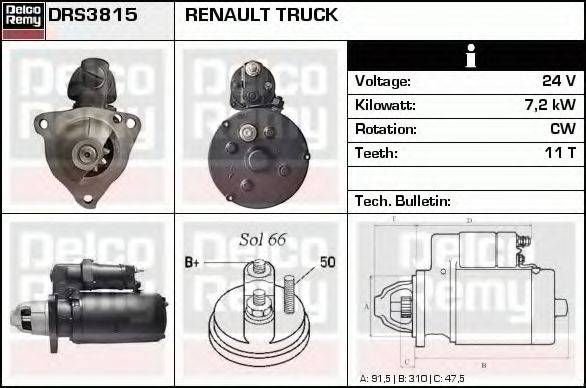 DELCO REMY DRS3815 Стартер