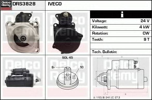 DELCO REMY DRS3828 Стартер