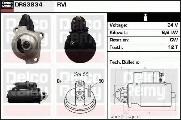 DELCO REMY DRS3834 Стартер