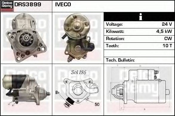 DELCO REMY DRS3899 Стартер