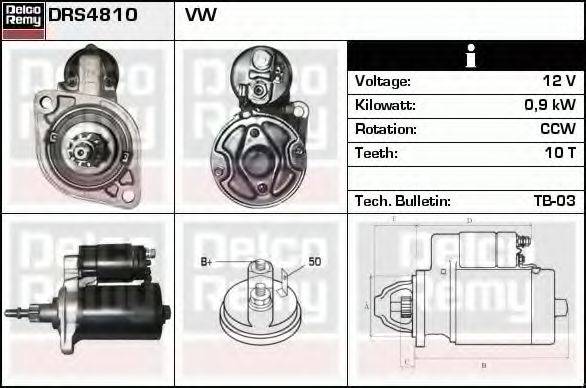 DELCO REMY DRS4810 Стартер