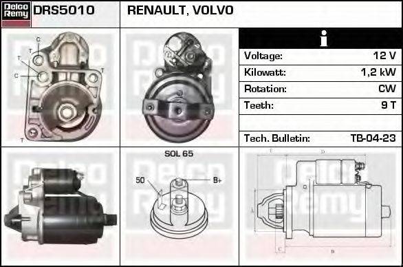 DELCO REMY DRS5010 Стартер