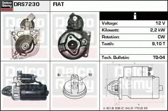 DELCO REMY DRS7230 Стартер