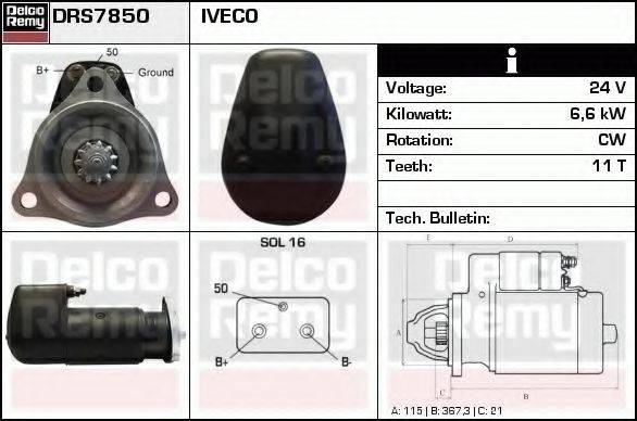 DELCO REMY DRS7850 Стартер