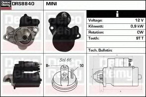 DELCO REMY DRS8840 Стартер