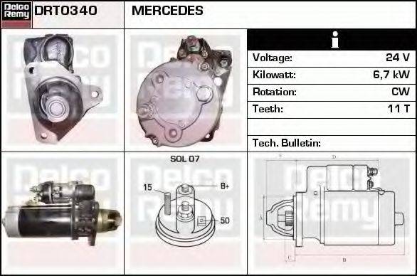 DELCO REMY DRT0340 Стартер