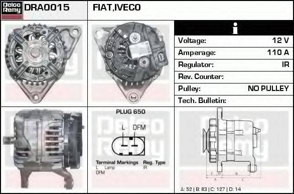 DELCO REMY DRA0015 Генератор