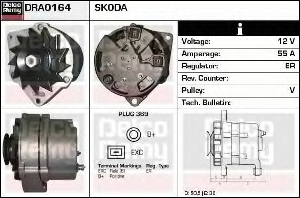 DELCO REMY DRA0164 Генератор