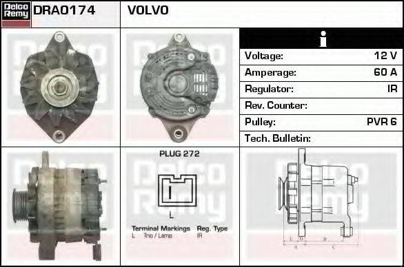 DELCO REMY DRA0174 Генератор