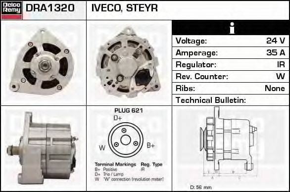 DELCO REMY DRA1320 Генератор