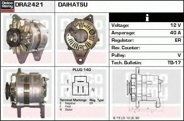 DELCO REMY DRA2421 Генератор