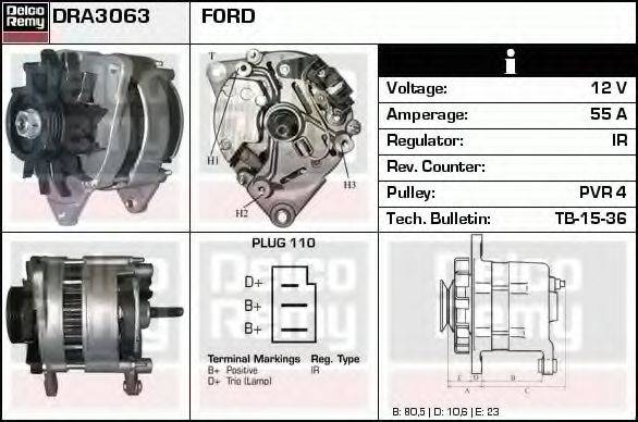 DELCO REMY DRA3063 Генератор
