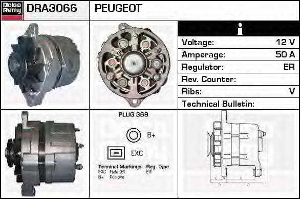 DELCO REMY DRA3066 Генератор