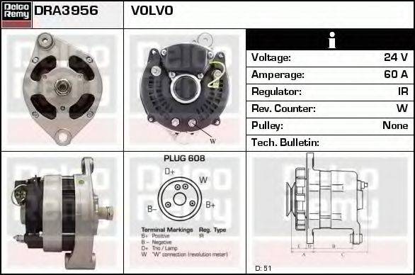 DELCO REMY DRA3956 Генератор