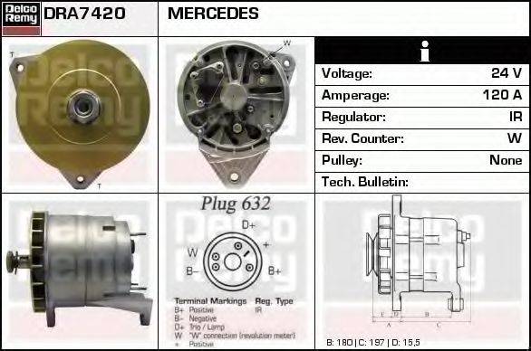 DELCO REMY DRA7420 Генератор