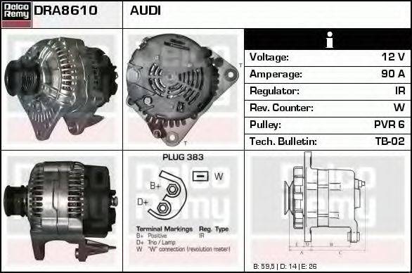 DELCO REMY DRA8610 Генератор