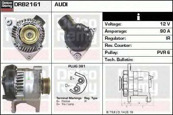 DELCO REMY DRB2161 Генератор