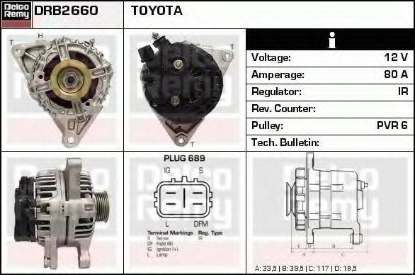 DELCO REMY DRB2660 Генератор