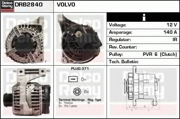 DELCO REMY DRB2840 Генератор