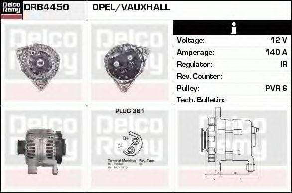 DELCO REMY DRB4450 Генератор