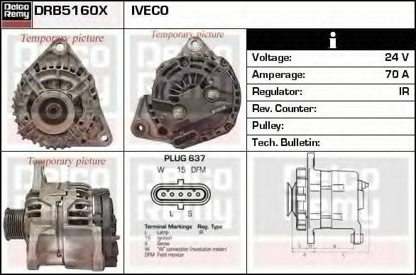 DELCO REMY DRB5160X Генератор