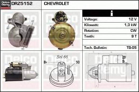DELCO REMY DRZ5152 Стартер