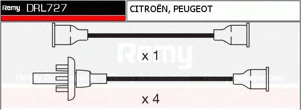 DELCO REMY DRL727 Комплект дротів запалювання