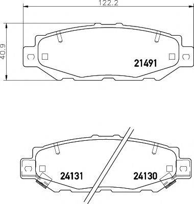 PAGID T3049 Комплект гальмівних колодок, дискове гальмо