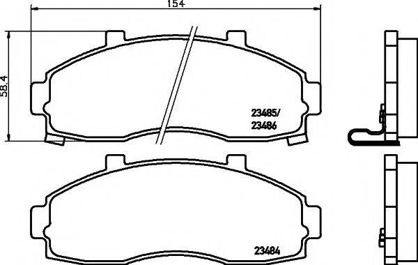 PAGID T1303 Комплект гальмівних колодок, дискове гальмо