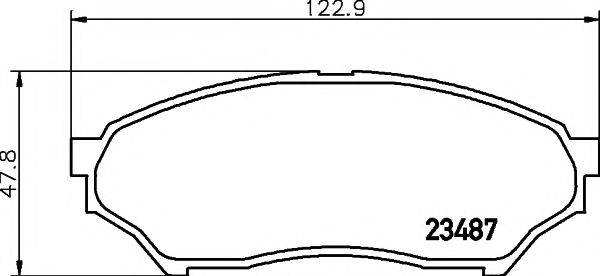 PAGID T1257 Комплект гальмівних колодок, дискове гальмо