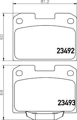 PAGID T1558 Комплект гальмівних колодок, дискове гальмо